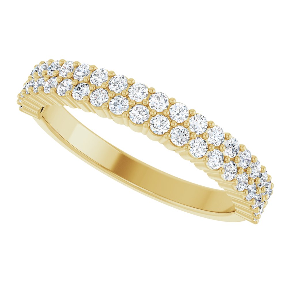 14K Yellow Gold 1/2 CTW Lab-Grown Diamond Anniversary Band