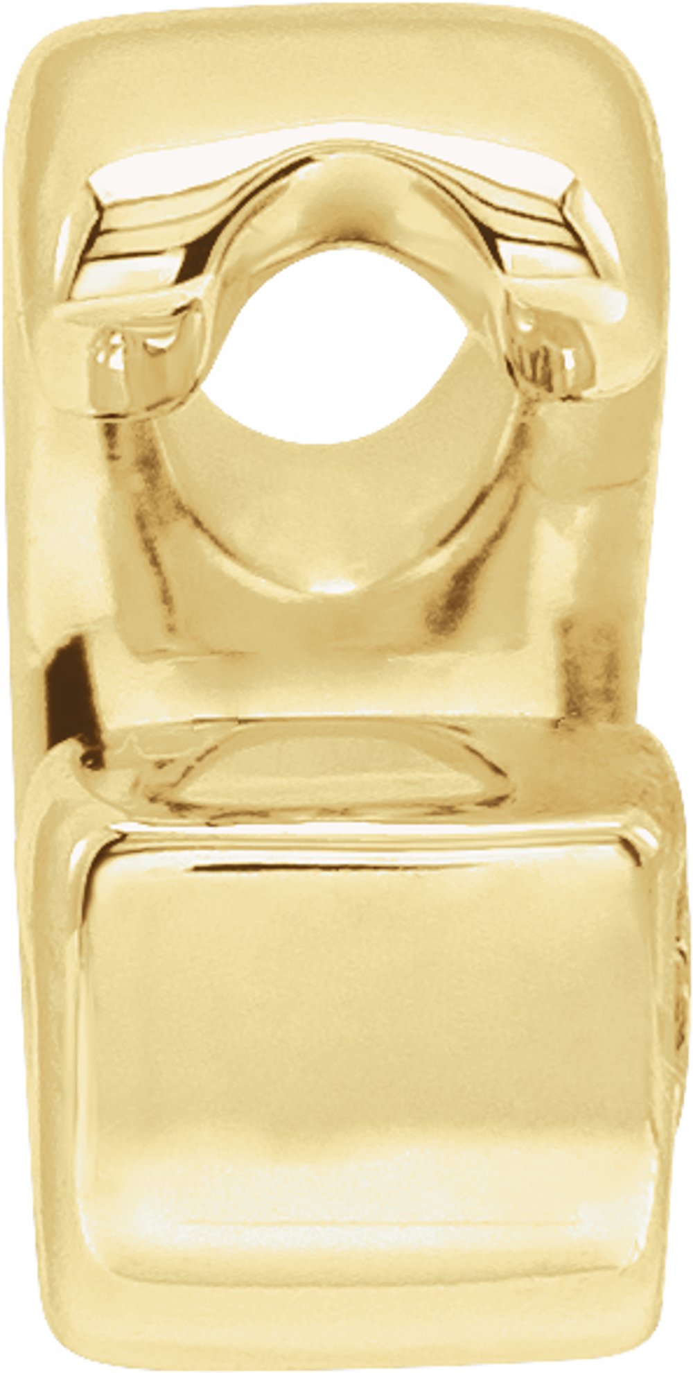 14K Yellow Gold Block Initial G Slide Pendant