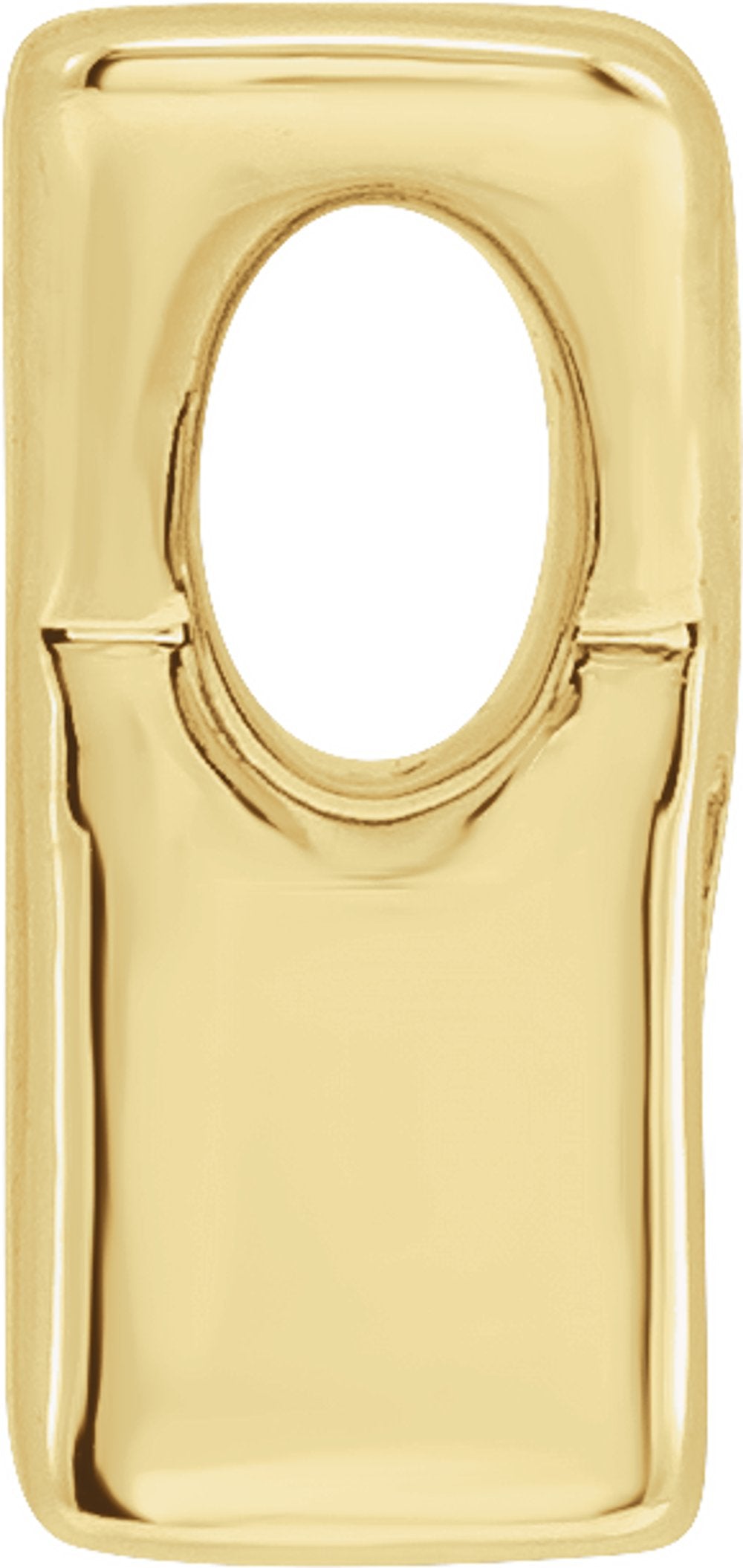 14K Yellow Gold Block Initial K Slide Pendant