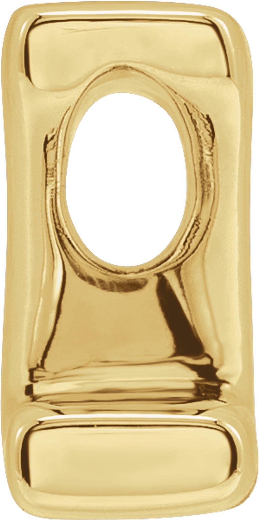 14K Yellow Gold Block Initial Z Slide Pendant