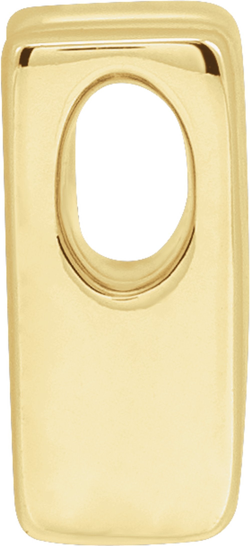 14K Yellow Gold Block Initial W Slide Pendant