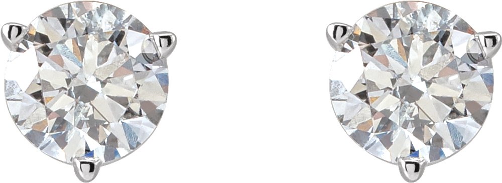 14K White Gold 1 CTW Natural Diamond Earrings