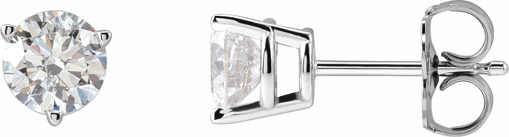 14K White Gold 1 CTW Natural Diamond Earrings