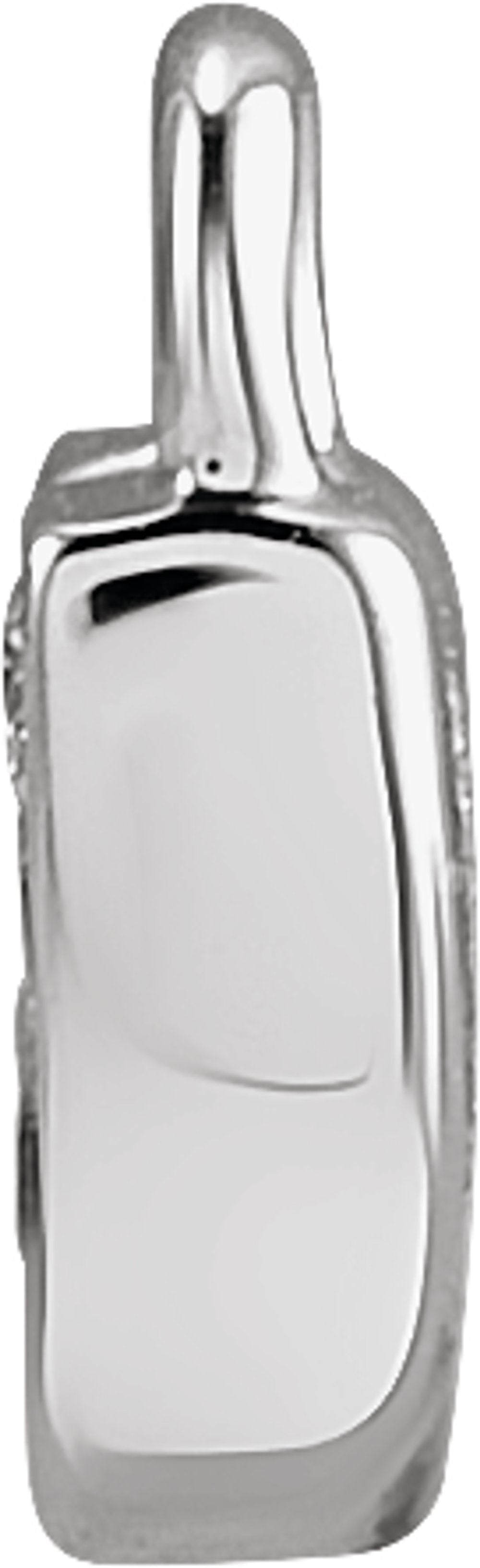 14K White Petite Pavé™ .02 CTW Natural Diamond Initial G Dangle