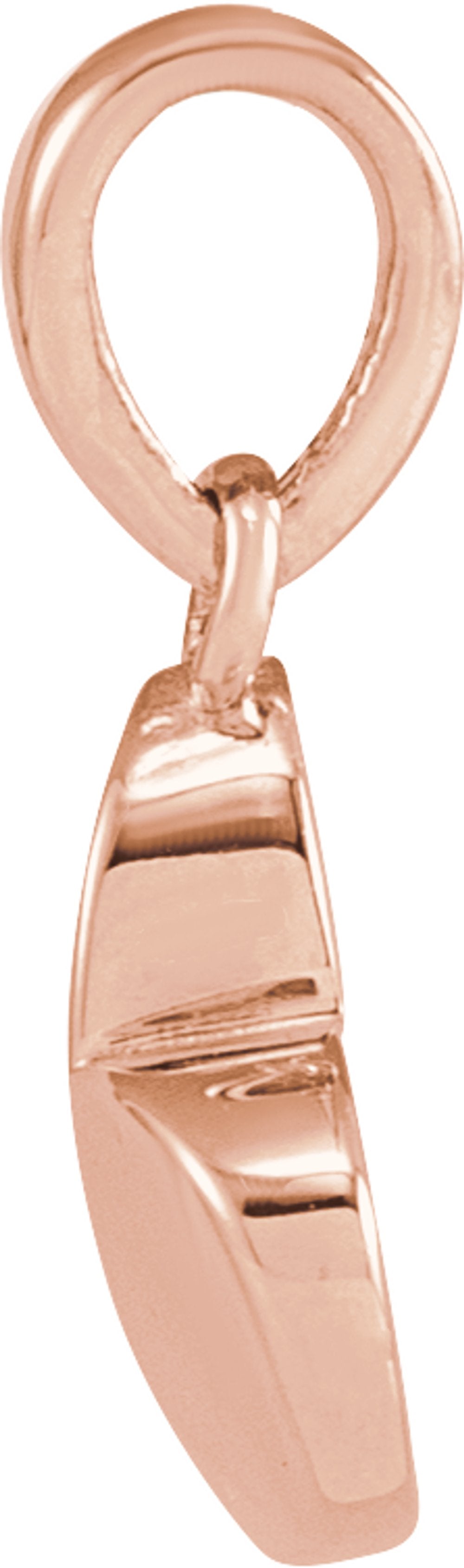 14K Rose 9.89x7.65 mm Heart Pendant