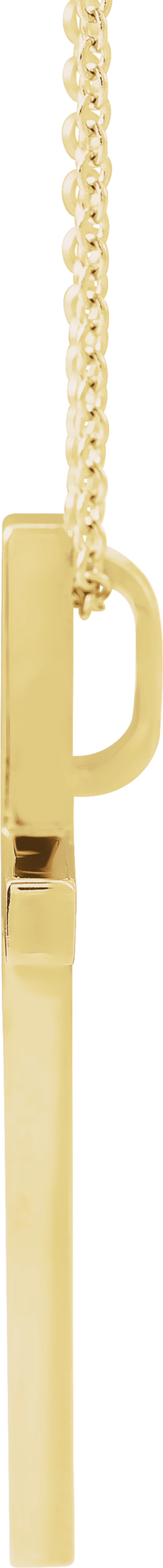 14K Yellow Gold 29.5x18.2 mm Cross 18" Necklace