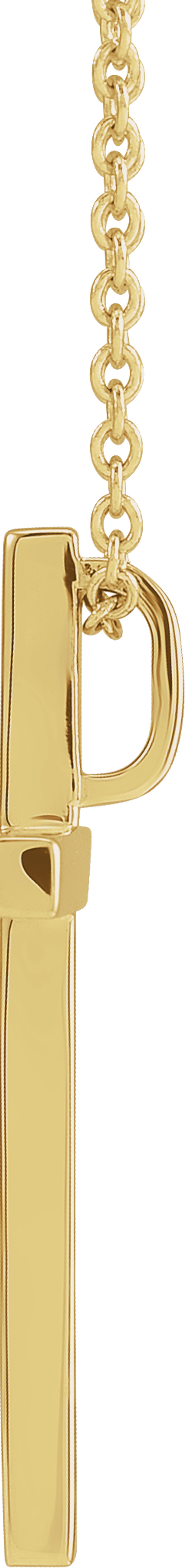 14K Yellow Gold 21.7x13.5 mm Cross 18" Necklace