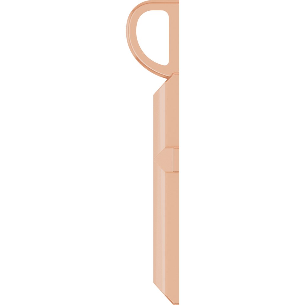 14K Rose Knife-Edge Cross Pendant