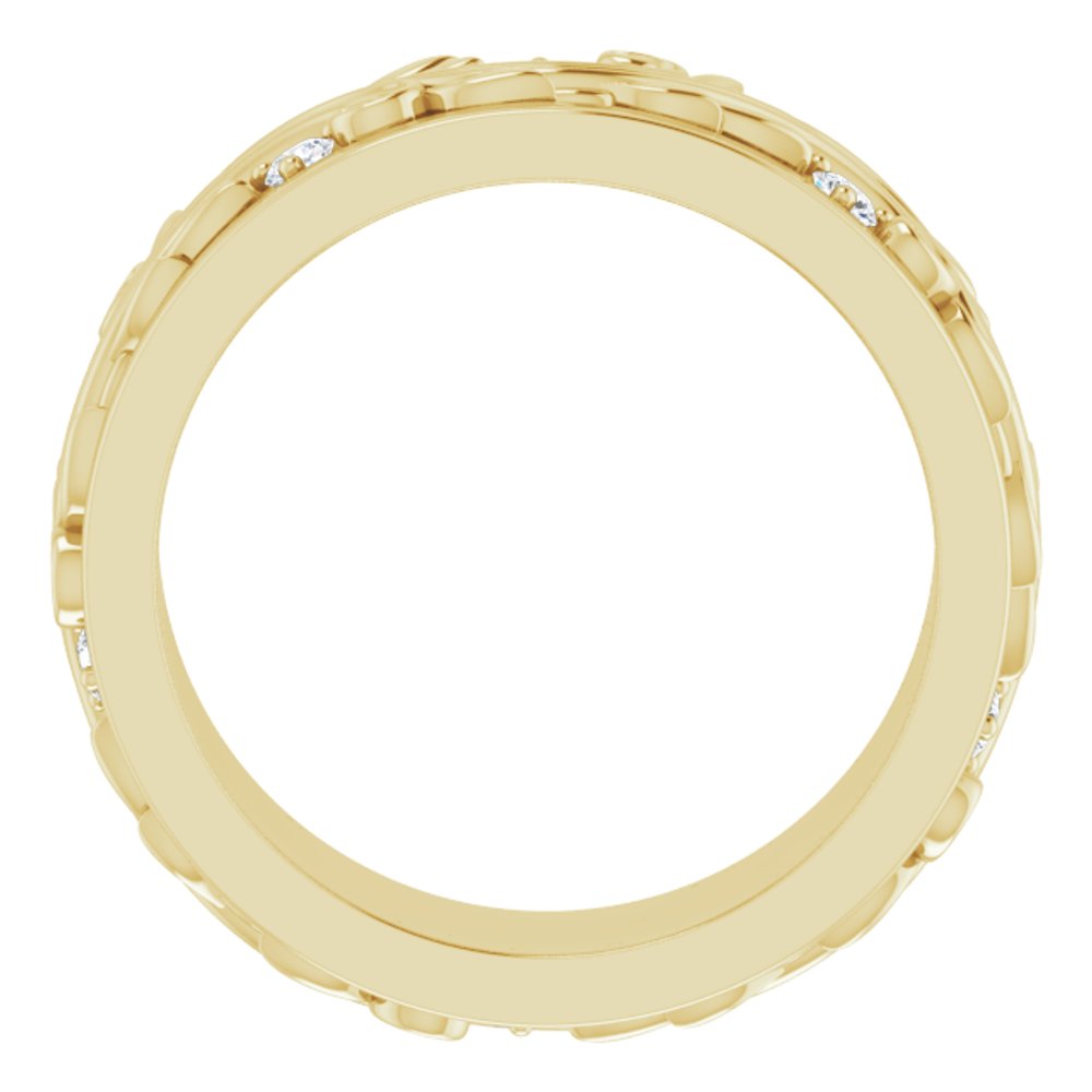 14K Yellow Gold 1/6 CTW Natural Diamond Band Size 6