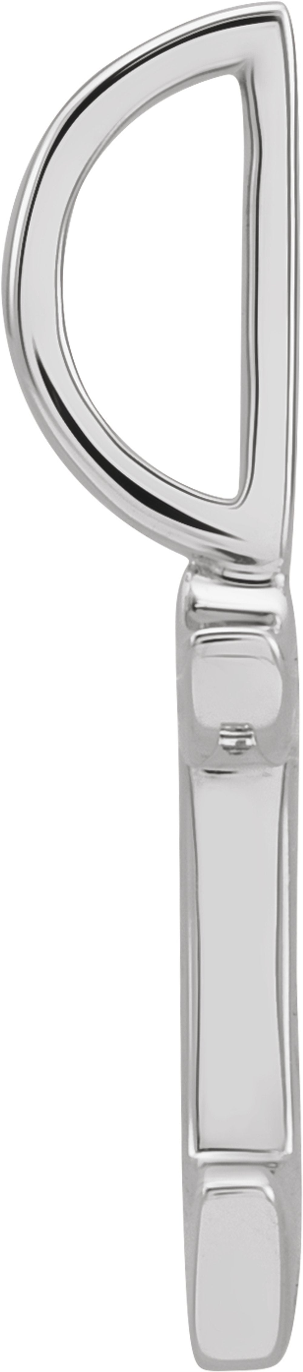 14K White Gothic Initial A Charm/Pendant