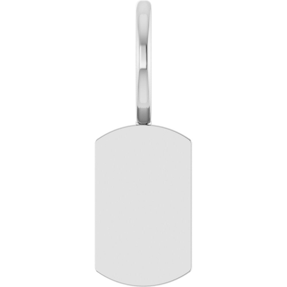 Sterling Silver Engravable Dog Tag Charm/Pendant