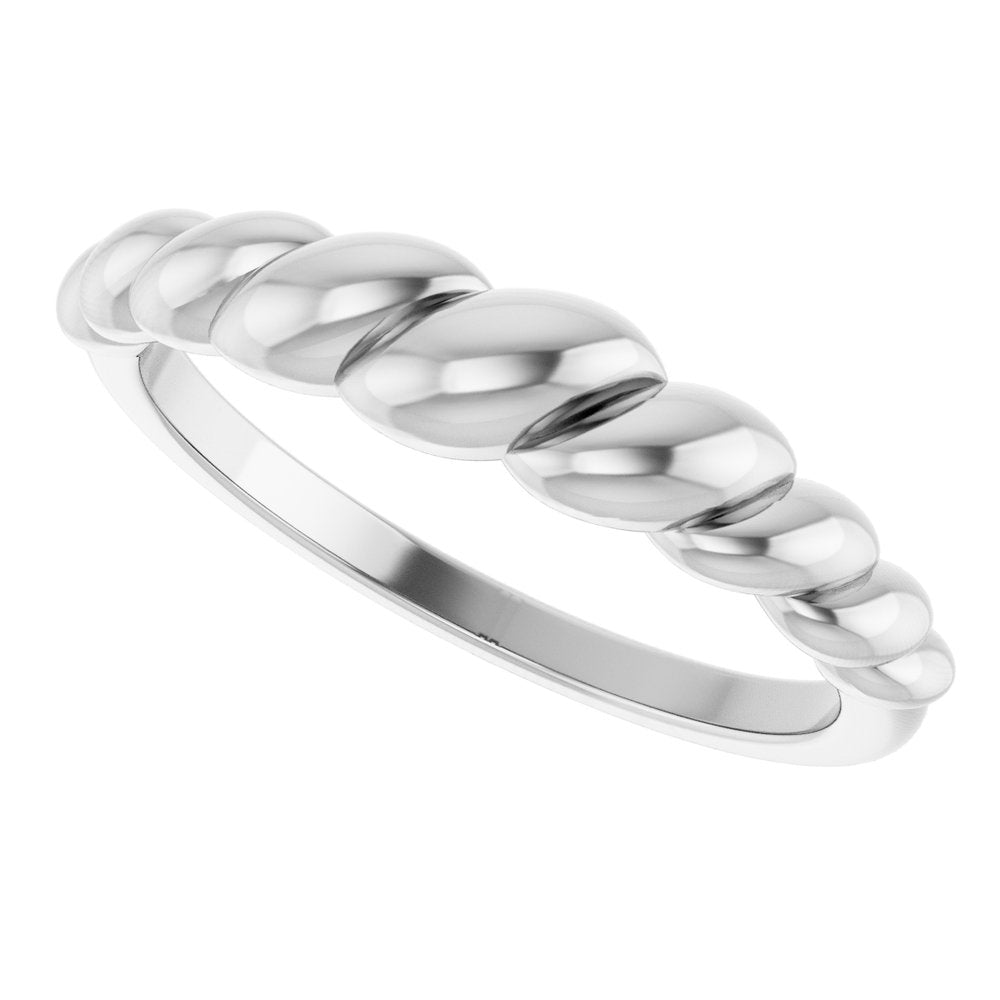 Sterling Silver Rope Dome Ring