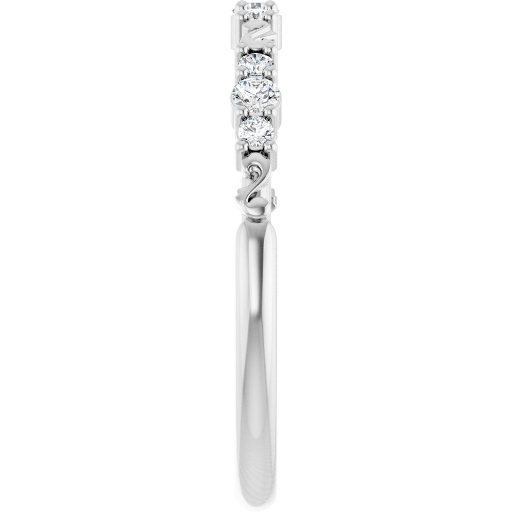 14K White Gold 1/6 CTW Natural Diamond Anniversary Band