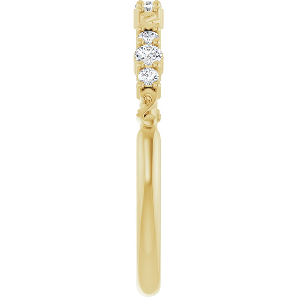 14K Yellow Gold 1/6 CTW Natural Diamond Anniversary Band