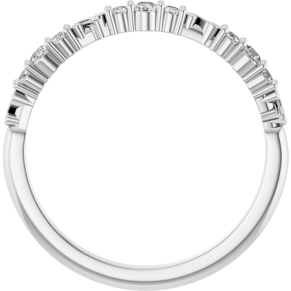 14K White Gold 1/6 CTW Natural Diamond Anniversary Band