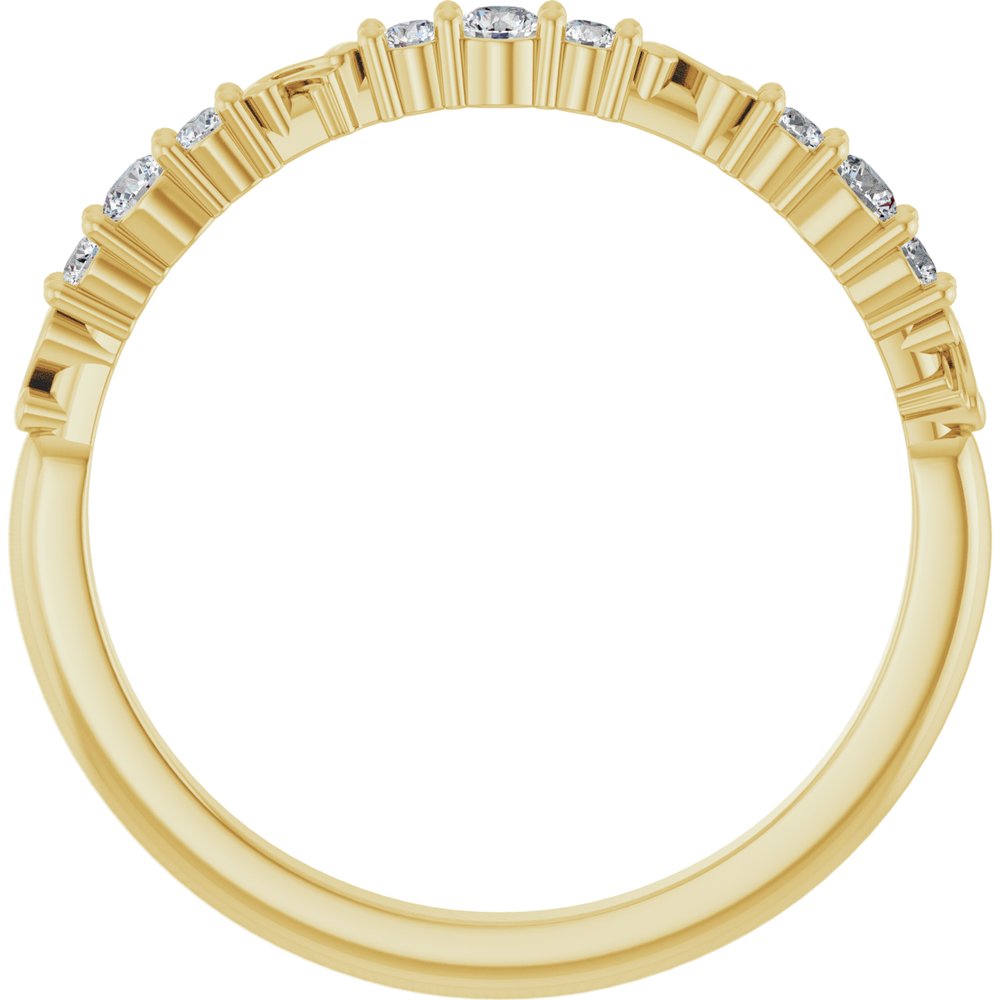 14K Yellow Gold 1/6 CTW Natural Diamond Anniversary Band