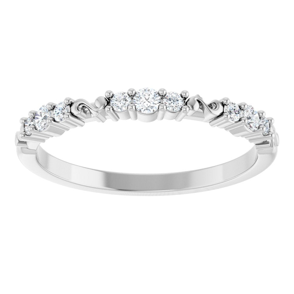 14K White Gold 1/6 CTW Natural Diamond Anniversary Band