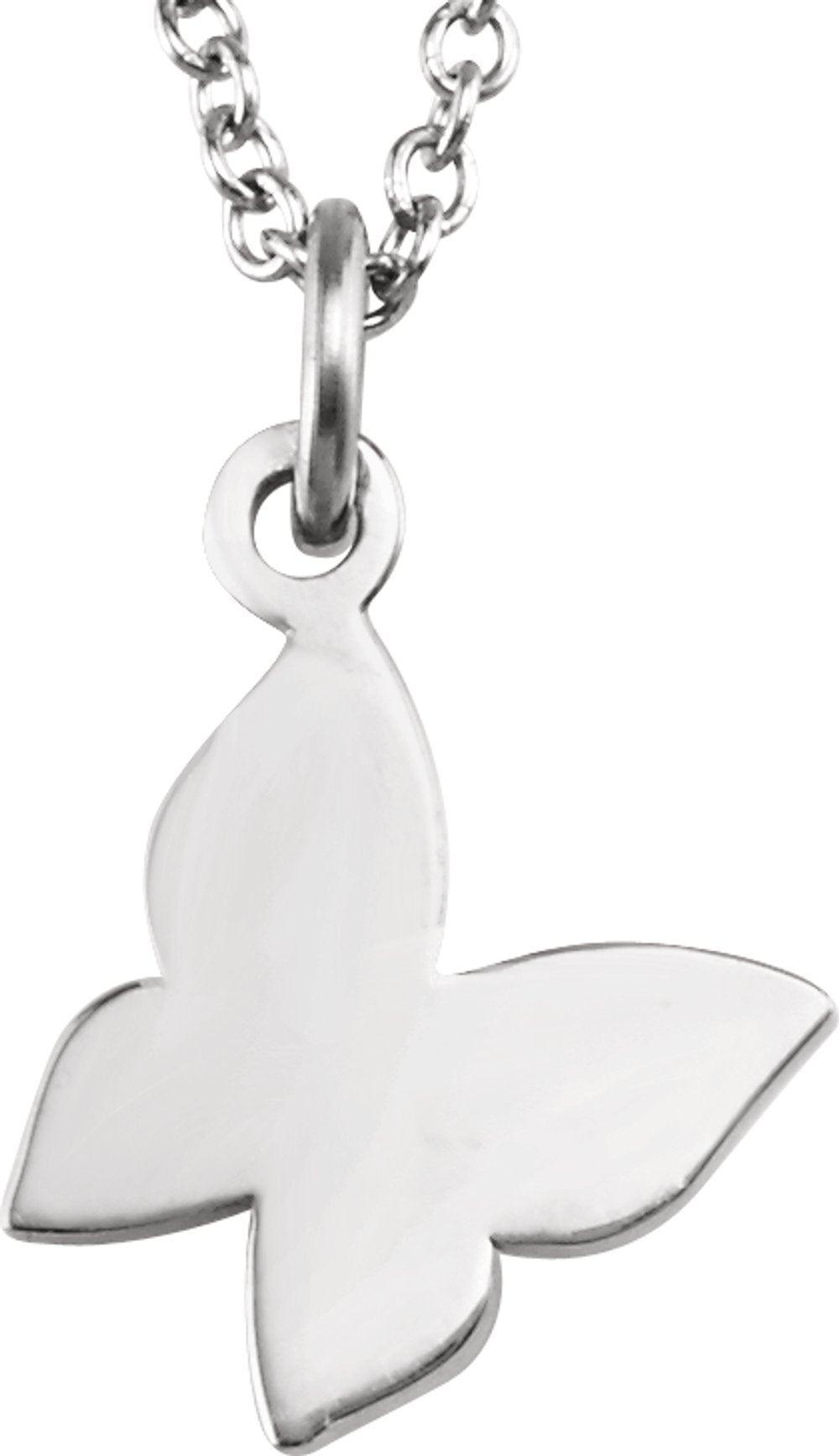 14K White Tiny Posh® Butterfly 16-18" Necklace