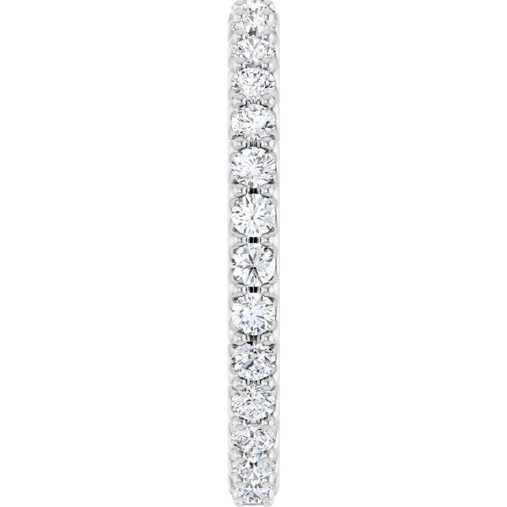 14K White 9/10 CTW Lab-Grown Diamond Eternity Band Size 7