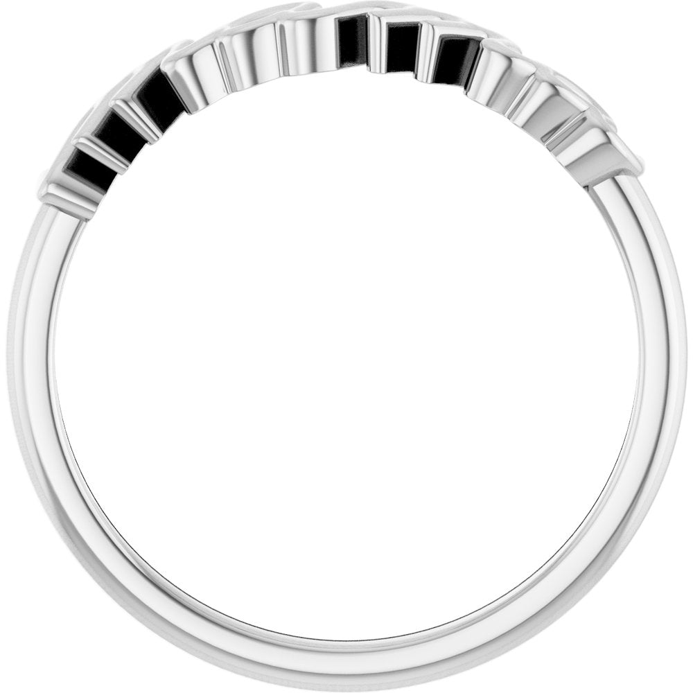 14K White Gold Mama Ring