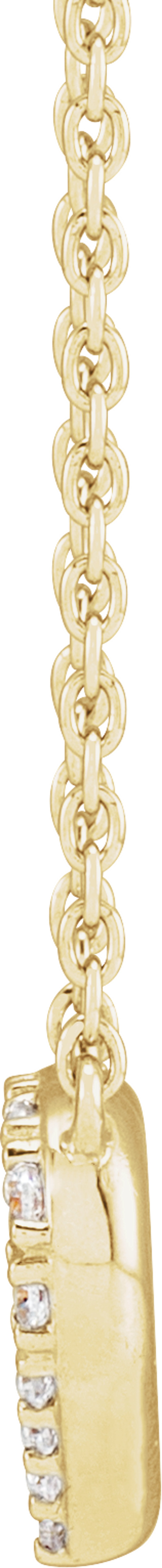 14K Yellow Gold 1/5 CTW Lab-Grown Diamond Heart 16-18" Necklace