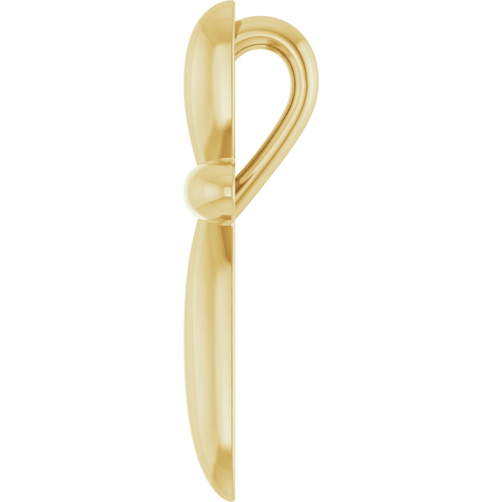 14K Yellow Gold 17x13 mm Cross Pendant