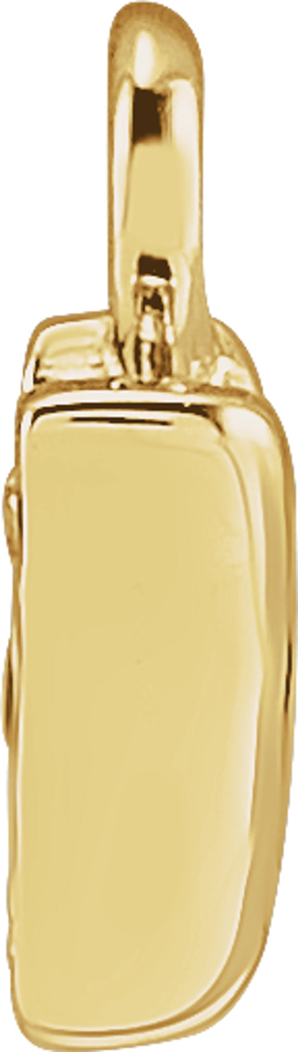 14K Yellow Petite Pavé™ .02 CTW Natural Diamond Initial W Dangle