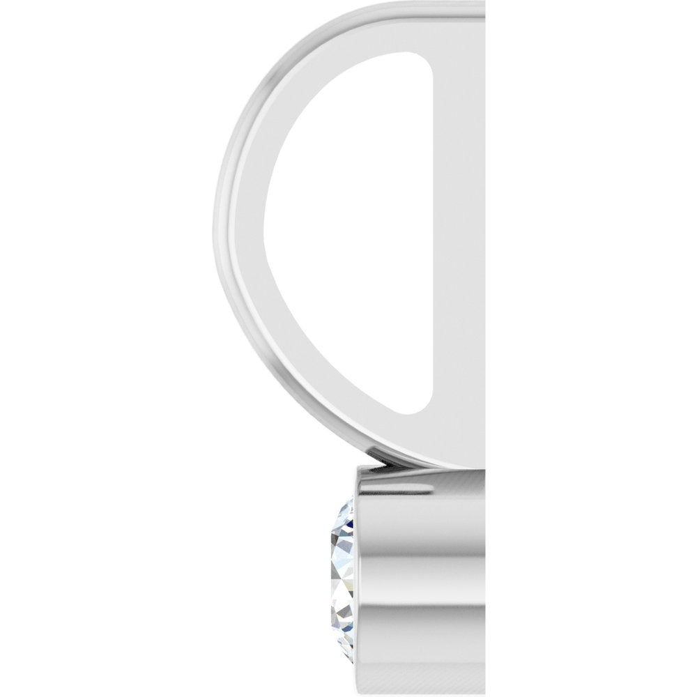 14K White 1/10 CT Natural Diamond Charm/Pendant