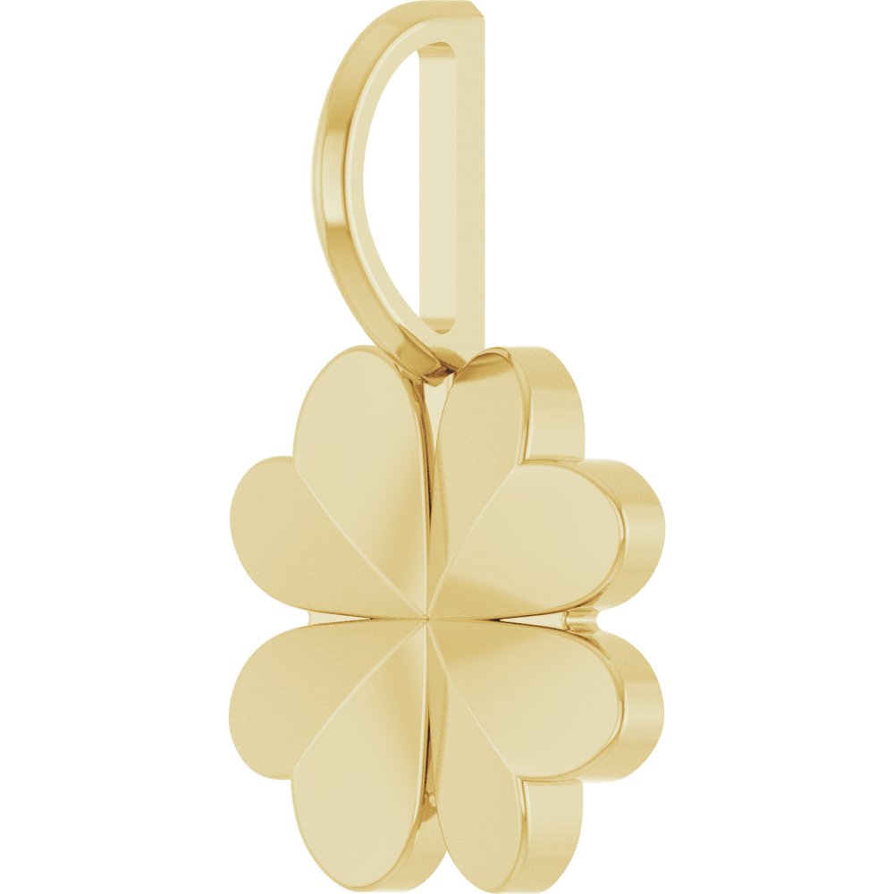 14K Yellow Gold Four-Leaf Clover Charm/Pendant