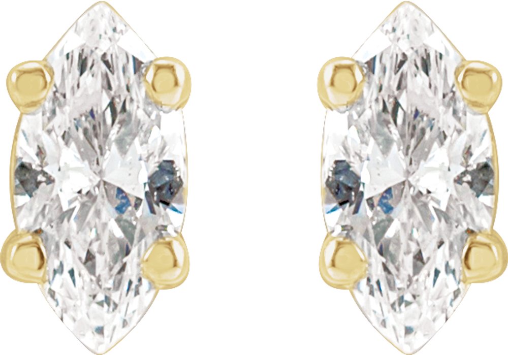 14K Yellow Gold 1/8 CTW Natural Diamond Earrings