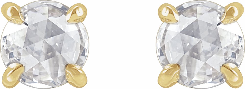 14K Yellow Stuller Lab-Grown Moissanite 4-Prong Claw Earrings