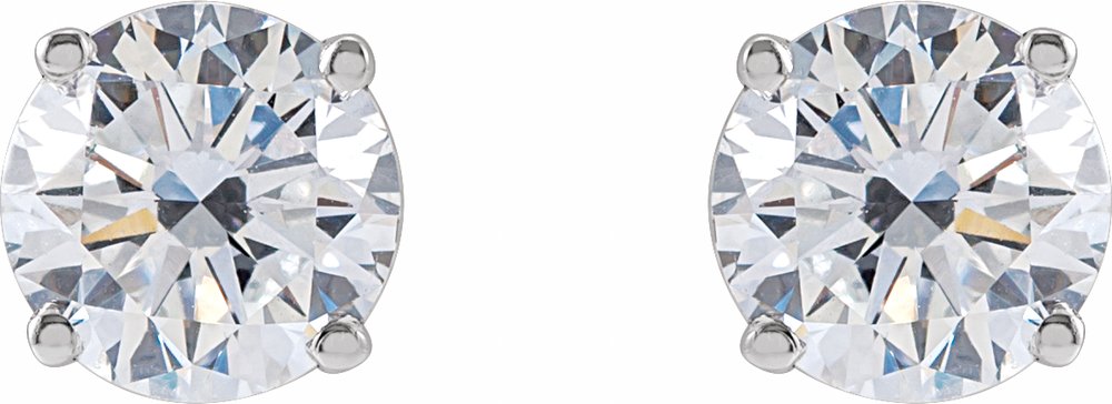 14K White Gold 3 CTW Lab-Grown Diamond Earrings