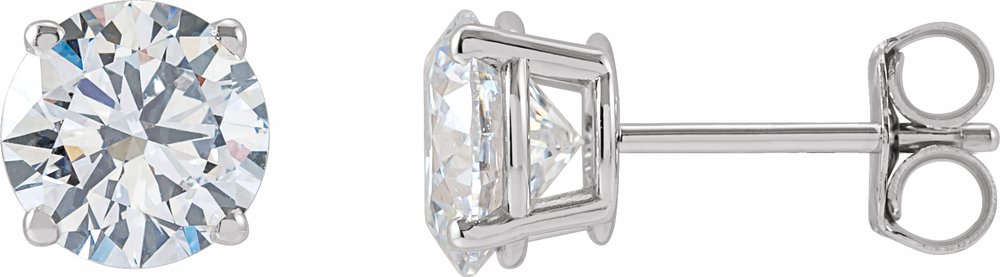 14K White Gold 1/3-2 CTW Lab-Grown Diamond 4-Prong Stud Selling System