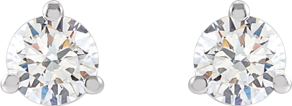 14K White 1/8 CTW Lab-Grown Diamond Stud Earrings