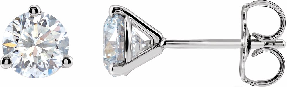 14K White Gold 1 CTW Lab-Grown Diamond Stud Earrings