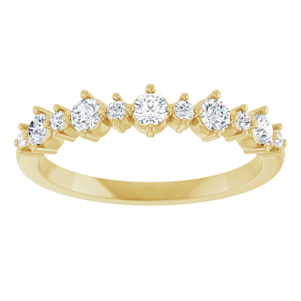 14K Yellow 3/8 CTW Natural Diamond Anniversary Band