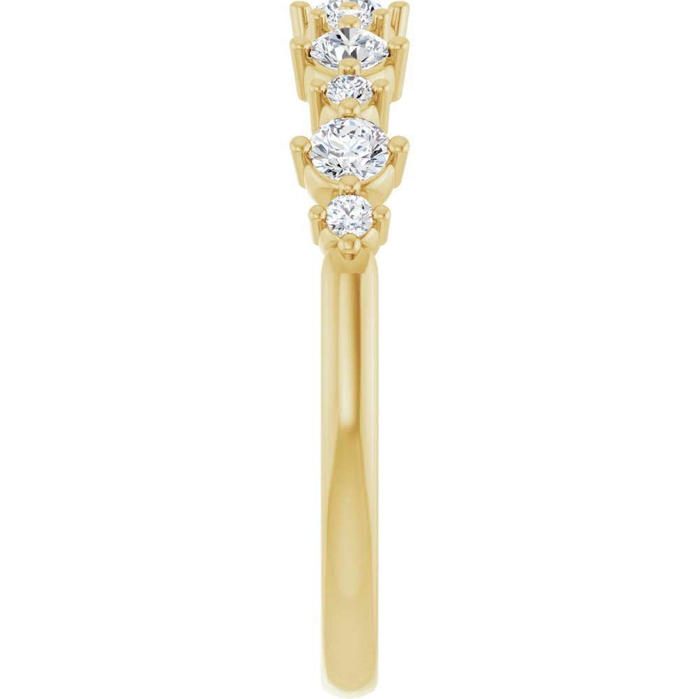 14K Yellow 3/8 CTW Natural Diamond Anniversary Band