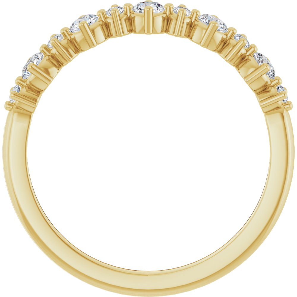 14K Yellow 3/8 CTW Natural Diamond Anniversary Band