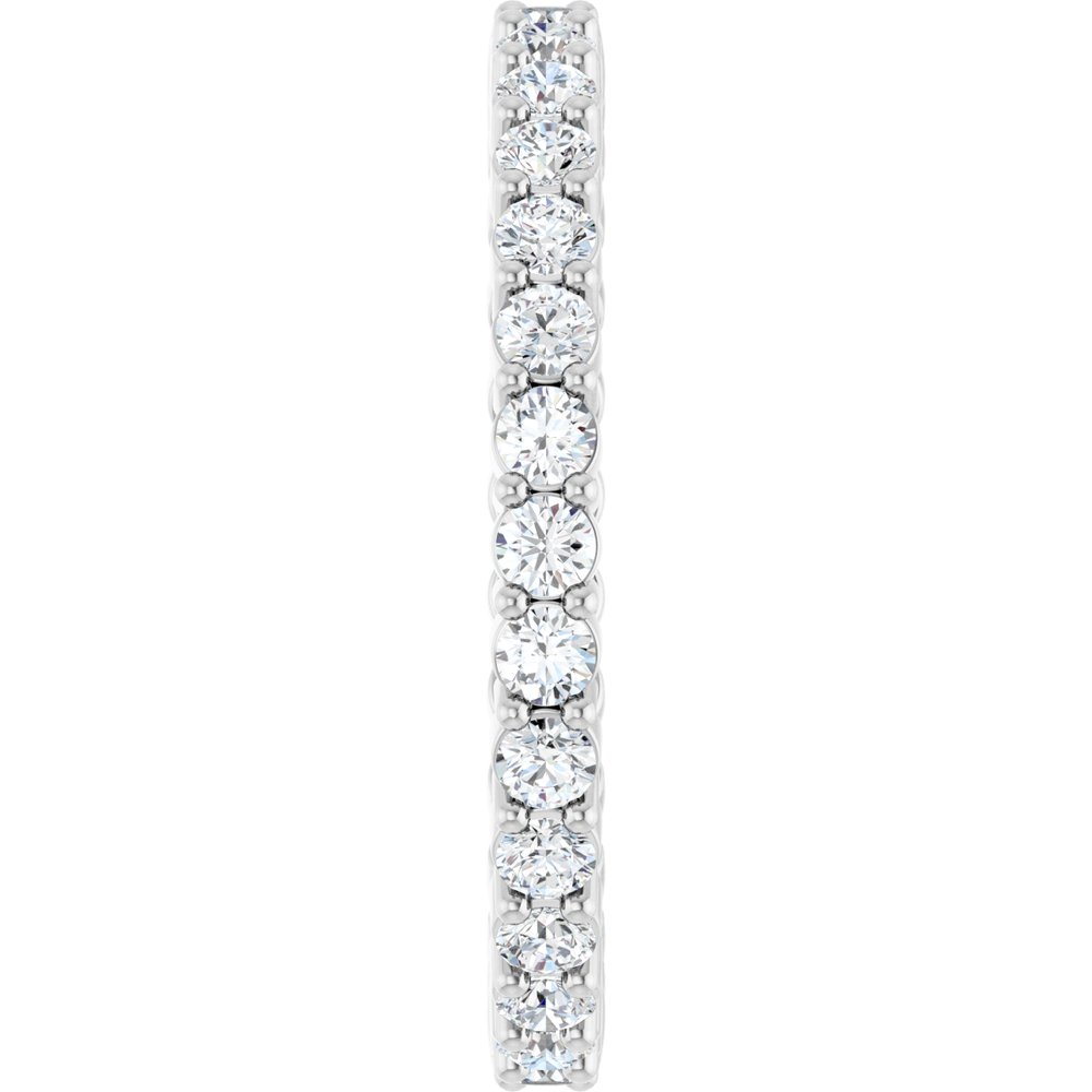 14K White Gold 1/2 CTW Natural Diamond Reversible Eternity Band Size 7