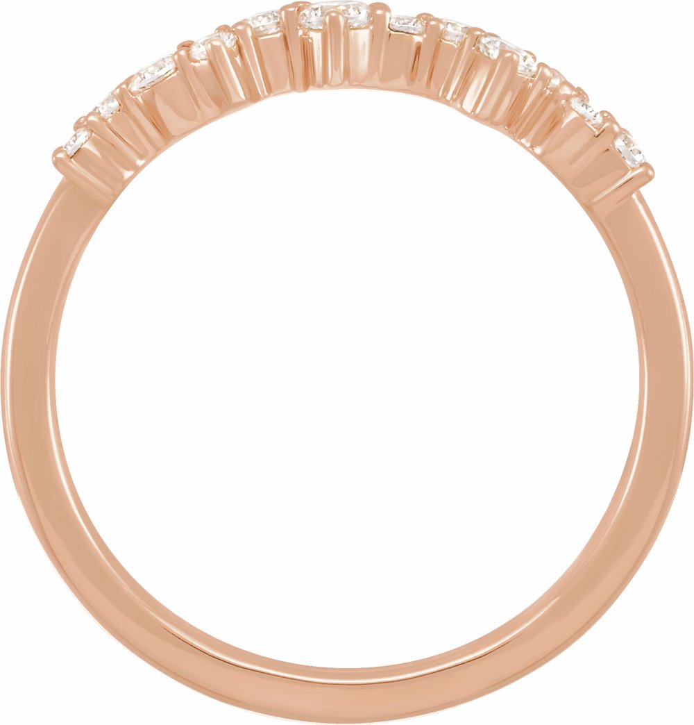 14K Rose Gold 1/4 CTW Lab-Grown Diamond Scattered Stackable Ring