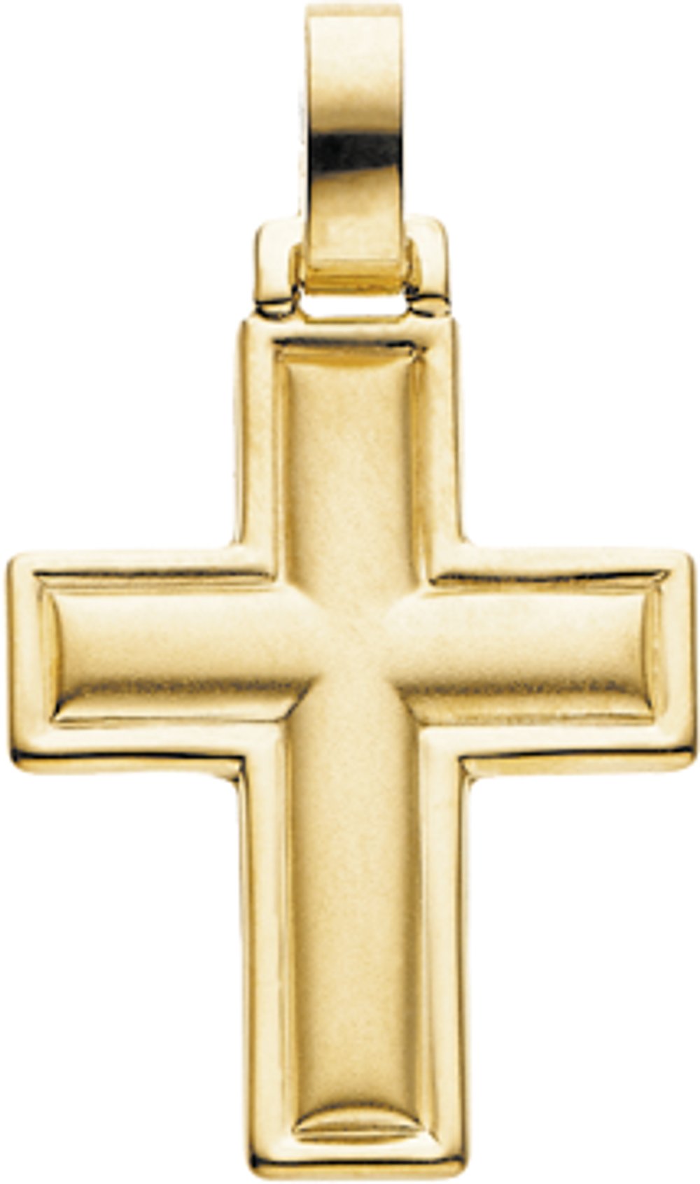 14K Yellow Gold 30x24 mm Cross Pendant