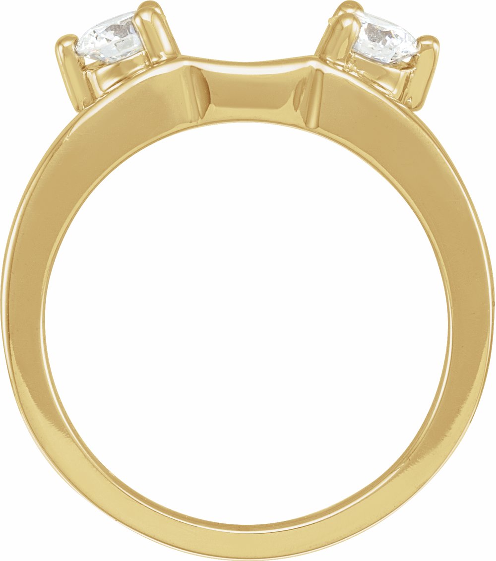 14K Yellow Gold 1/2 CTW Natural Diamond Wrap-Style Ring Enhancer