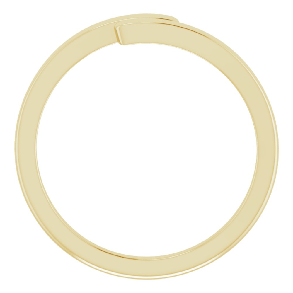 14K Yellow Gold Engravable Bypass Ring