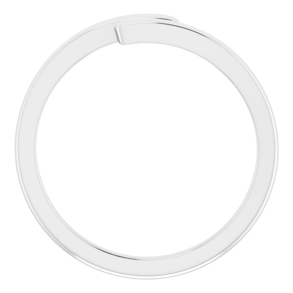 14K White Gold Engravable Bypass Ring