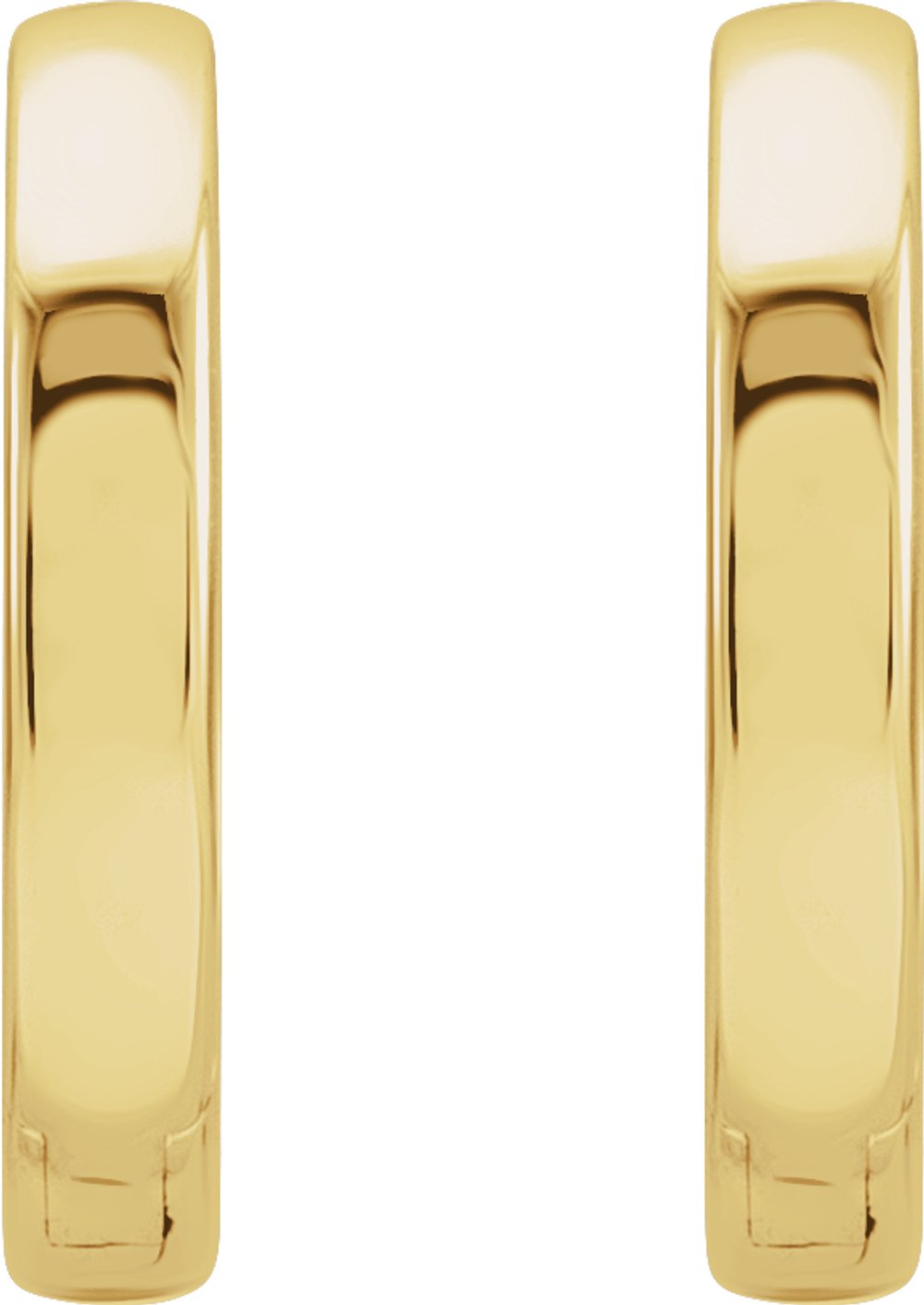 14K Yellow Gold Hinged 12 mm Hoop Earrings
