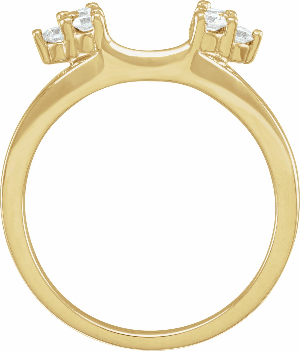 14K Yellow Gold 1/4 CTW Natural Diamond Wrap-Style Enhancer Ring