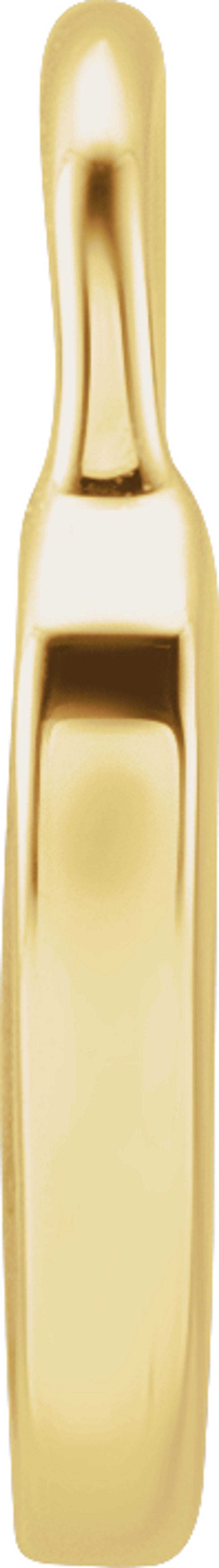 14K Yellow Gold Black Enamel Heart Pendant