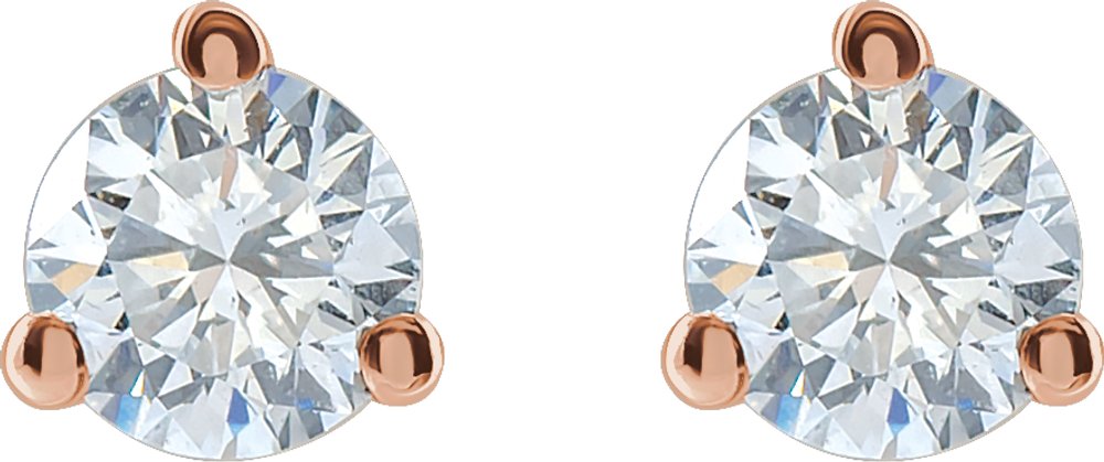 14K Rose 1/5 CTW Lab-Grown Diamond Stud Earrings