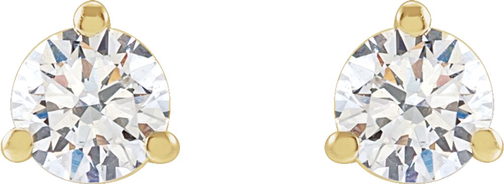 14K Yellow 1/8 CTW Lab-Grown Diamond Stud Earrings