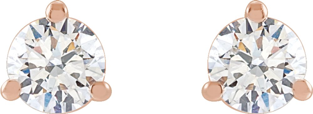 14K Rose 1/3 CTW Lab-Grown Diamond Stud Earrings
